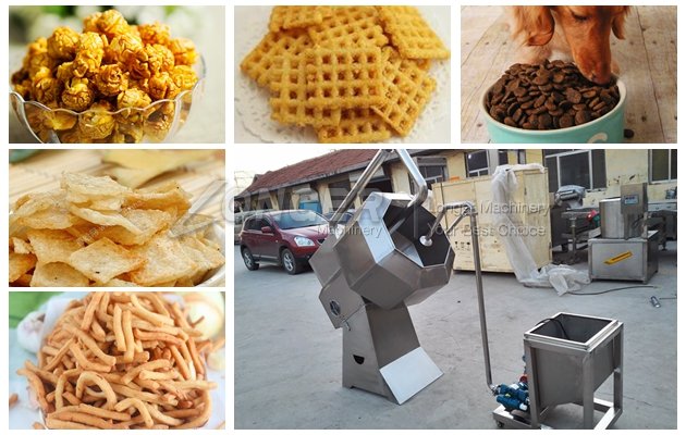 Octagonal Drum Seasoning Machine|Fried Food Seasoning Machine