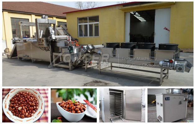 fried peanut production line|peanut frying machine line