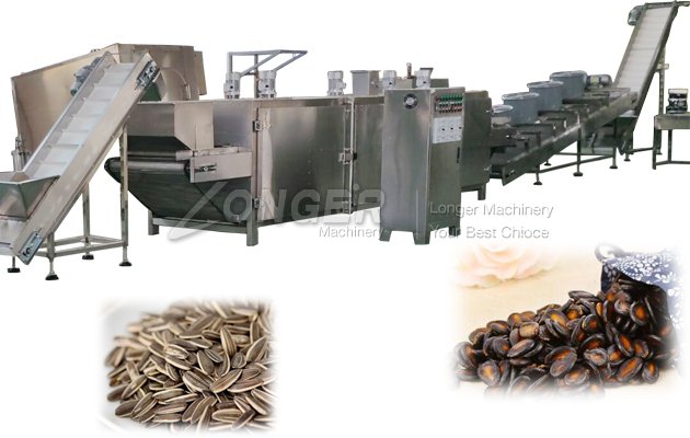 commercial automatic sunflower seeds roasting Machine line
