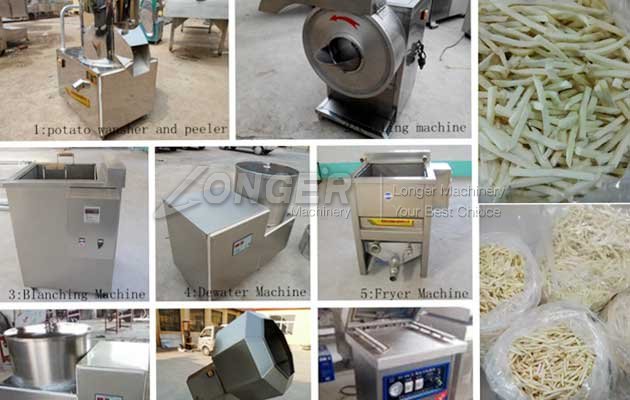 Semi-auto French Fries Production Line 20kg/h