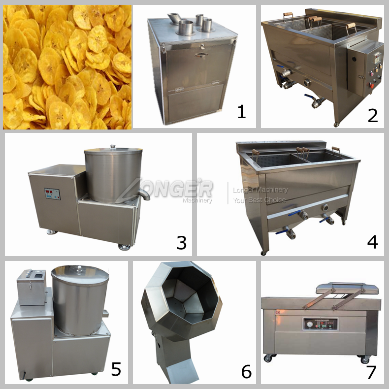 semi-automatic banana chisp production line with 60kg/h